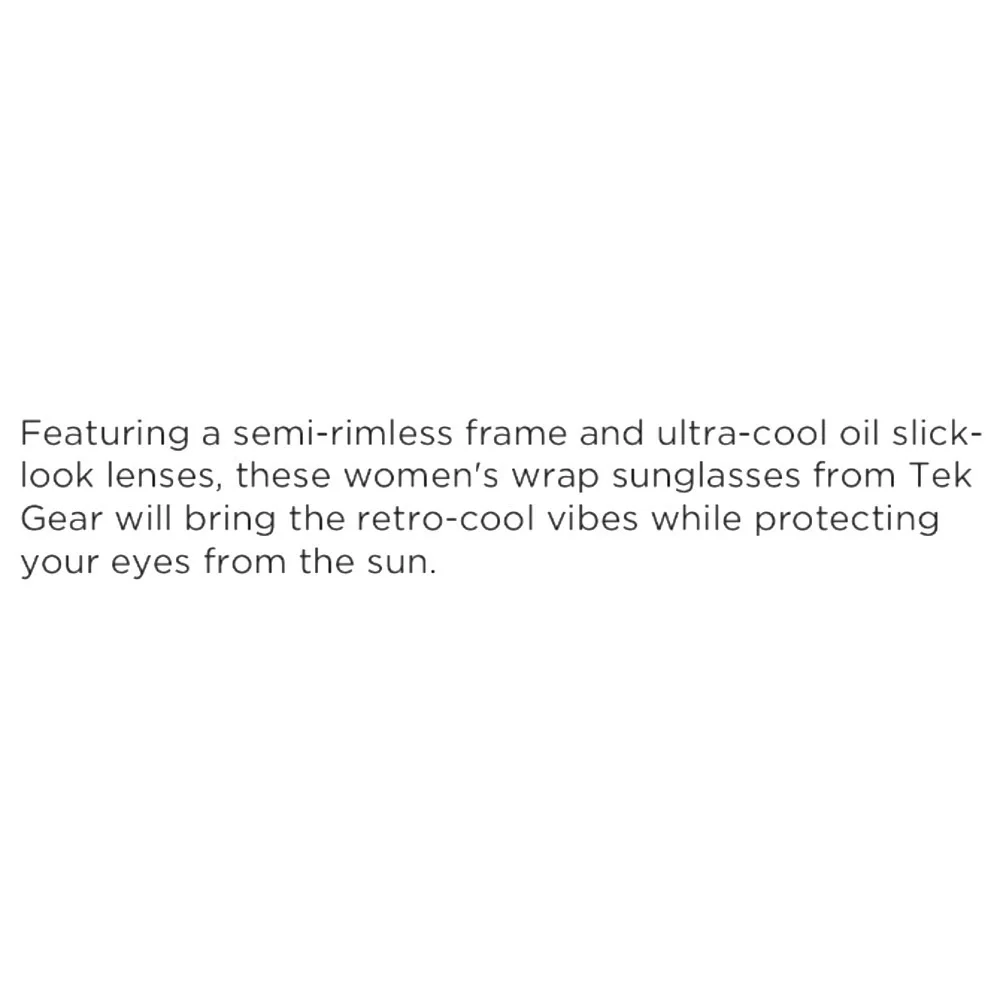 Tek Gear Shield Wrapped Mirrored Sunglasses